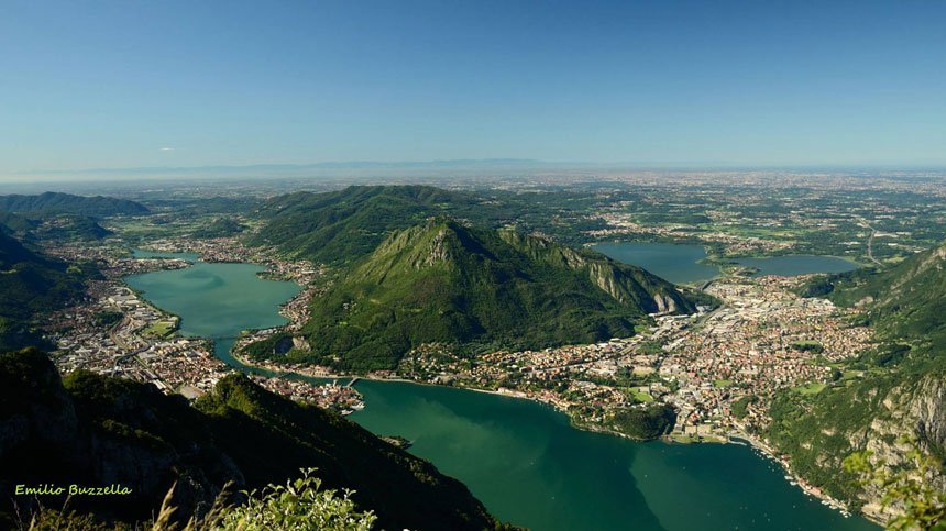 Suspended viewing platform at the Belvedere walkway above Lake Como